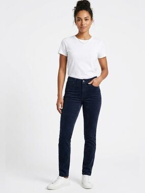 Well Worn Navy Blue Corduroy Skinny Pants - Size 4/27